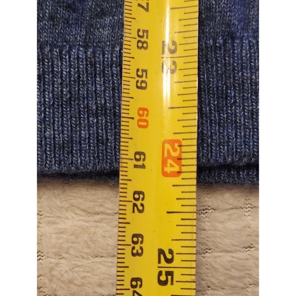 L.L. Bean Wool Blend Cardigan Women's Medium Angora Cashmere Blue Knit Sweater - Picture 4 of 6